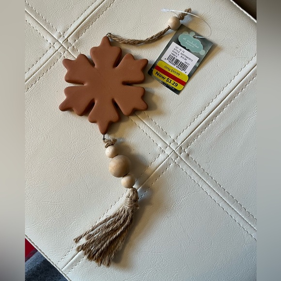 Other - NWT Brown Snowflake Ornament with Tassel